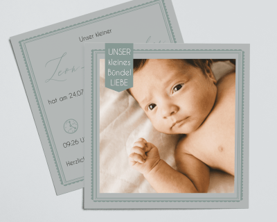 Leon | Geburtskarte Junge
