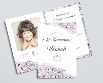 Hortensia Kommunion | Einladung