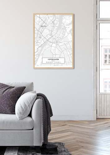 Kopenhagen - Poster & Wandbilder aus Stadtpläne & Karten 50 x 70cm